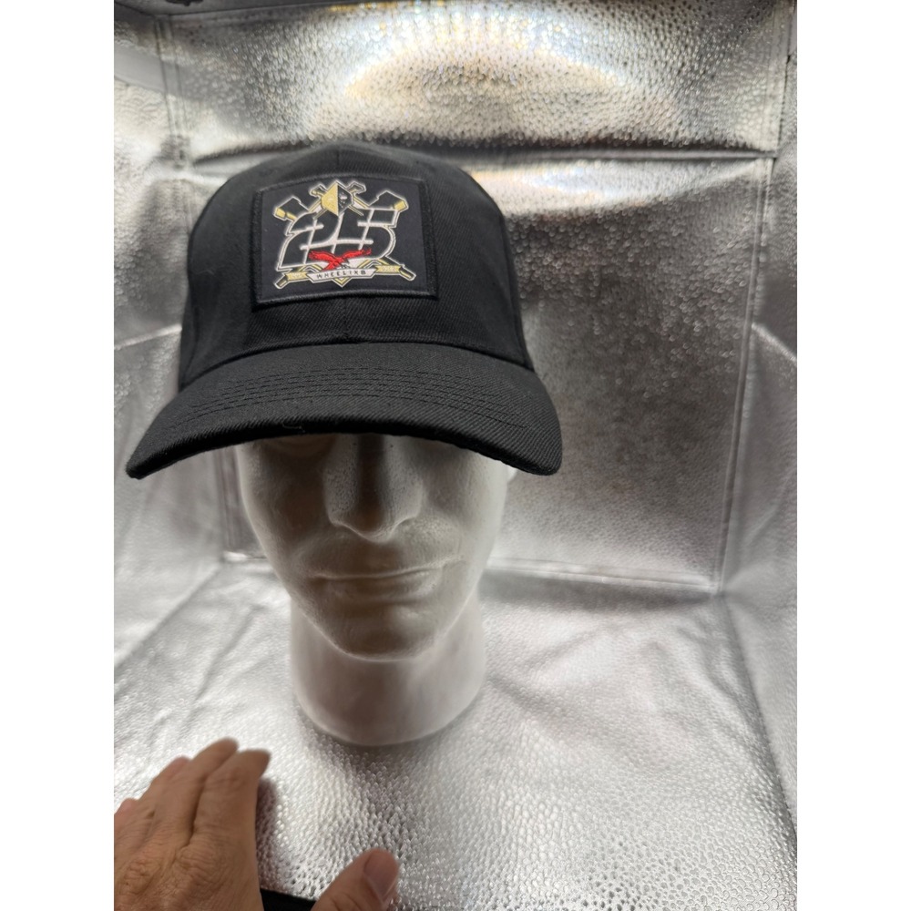 Associated Premium Corp Black 25 Patch Baseball Cap Adjustable Hat Acrylic